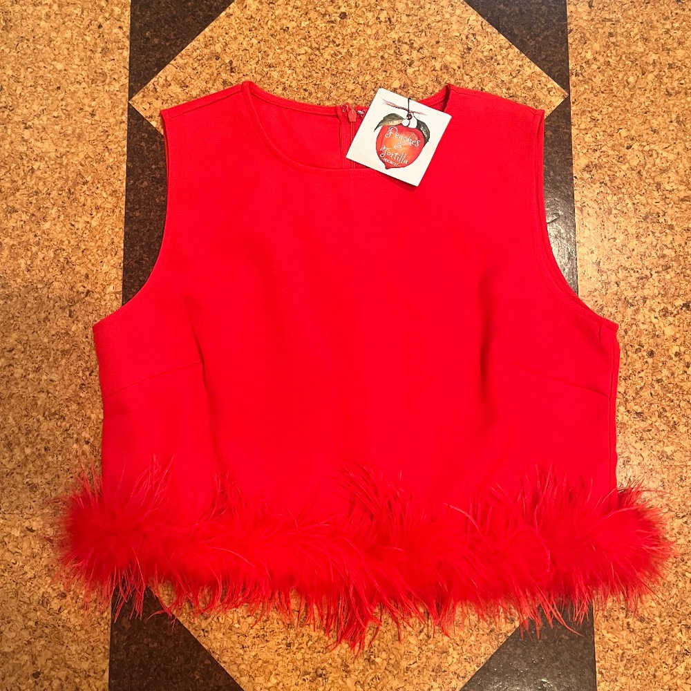 Red crop top